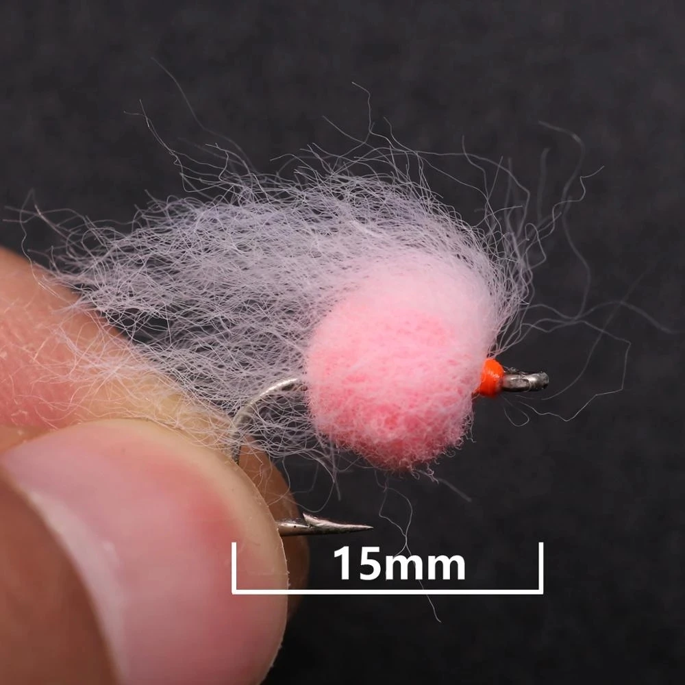 36 Stks/doos Melken Ei Fly Mix Kleur Bugger Fly Combo Set Trout Fishing Flies Kunstaas Glow Bug Maat 12 # - imagen 2