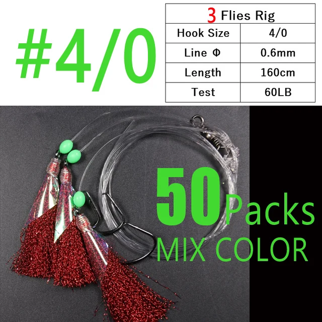 50packs 3 hooks 4l0