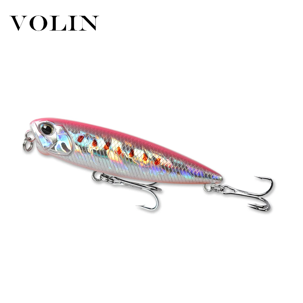 VOLIN-señuelo de Pesca de lápiz flotante Topwater, cebo duro Artificial, aparejos de Pesca, 65mm, 5,5g, 1 ud. - imagen 4