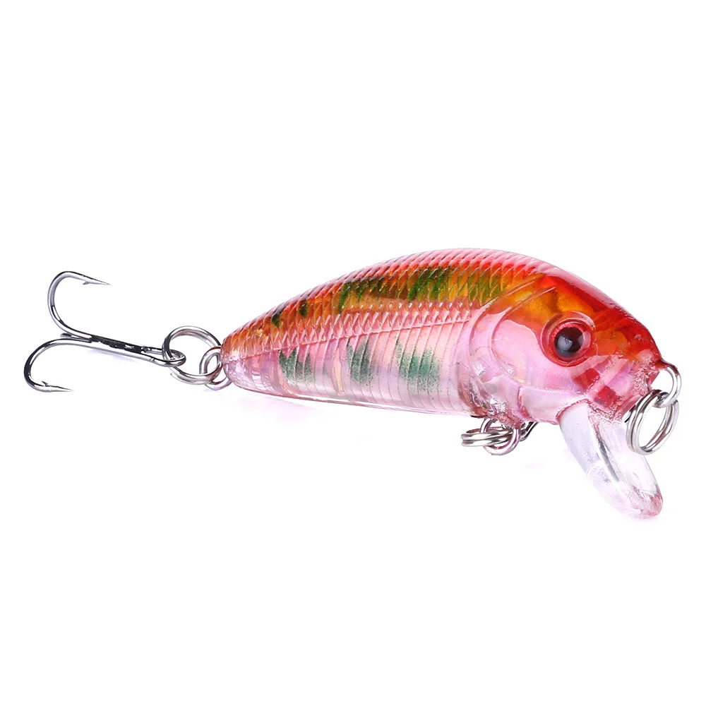 Señuelo de pesca de pececillo negro, 50mm, 3,6g, con gancho triple, Wobbler, cebo duro de plástico Artificial, lubina, trucha, productos para equipo de pesca - imagen 3