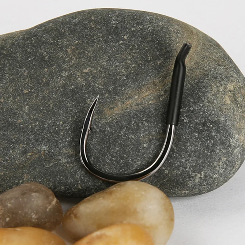 Anzuelo de pescado 100 unids/lote, anzuelos de cabeza plana con púas, boca torcida, agua dulce y salada, accesorios para aparejos de Pesca - imagen 5