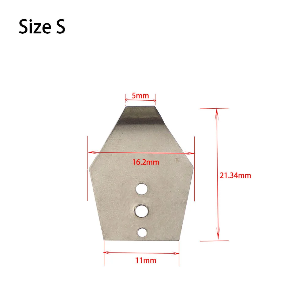 Cuchillas de plantilla de acero inoxidable, cuchillas Shakee, fabricación de cuchillas de bailarina, bricolaje para jigs, S/M/L, lote de 20 unidades - imagen 4