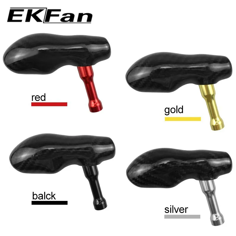 EKFAN nuevo modelo T tipo perilla de fibra de carbono Hadnle adecuado para carrete de pesca Shimano 6000-12000 - imagen 4