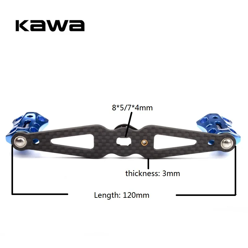 Kawa 1pc mango carrete fibra carbono con perilla aleación basculante - imagen 4