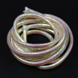 ICERIO-Tubo de Flashabou holográfico, Minnow, trenza corporal, tubos de Flash, Streamer, Material de atado de moscas, 2 metros