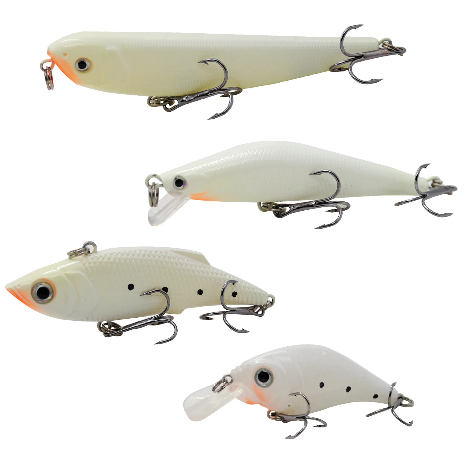 Señuelo de pesca nocturno cebo Minnow VIB lápiz Popper manivela cebo que brilla en la oscuridad señuelos artificiales luminosos 8-13g 1 pieza en oferta