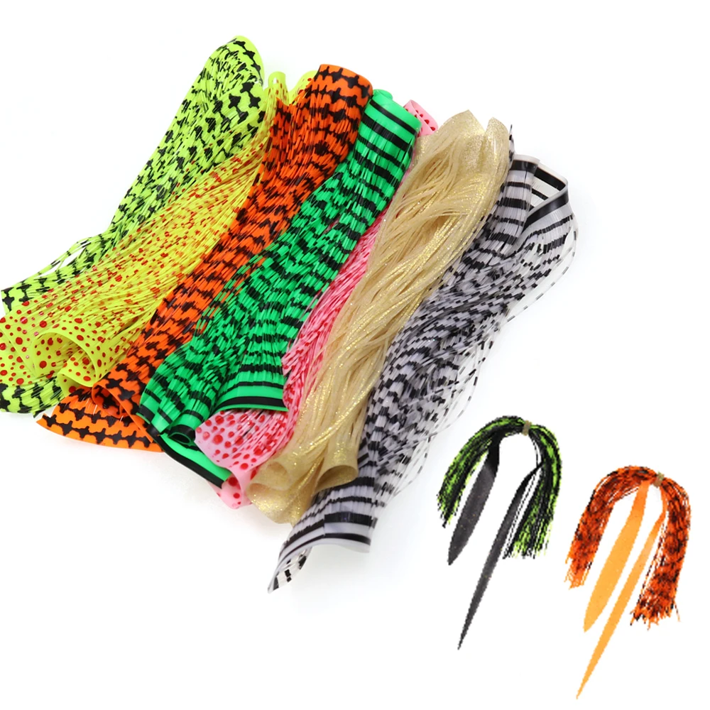 WIFREO, 10 Uds., falda de pulpo de silicona, Pike Streamer Spinnerbait, remolque, Buzzbait, goma, pesca en agua salada, plantilla deslizante, Material de señuelo - imagen 5