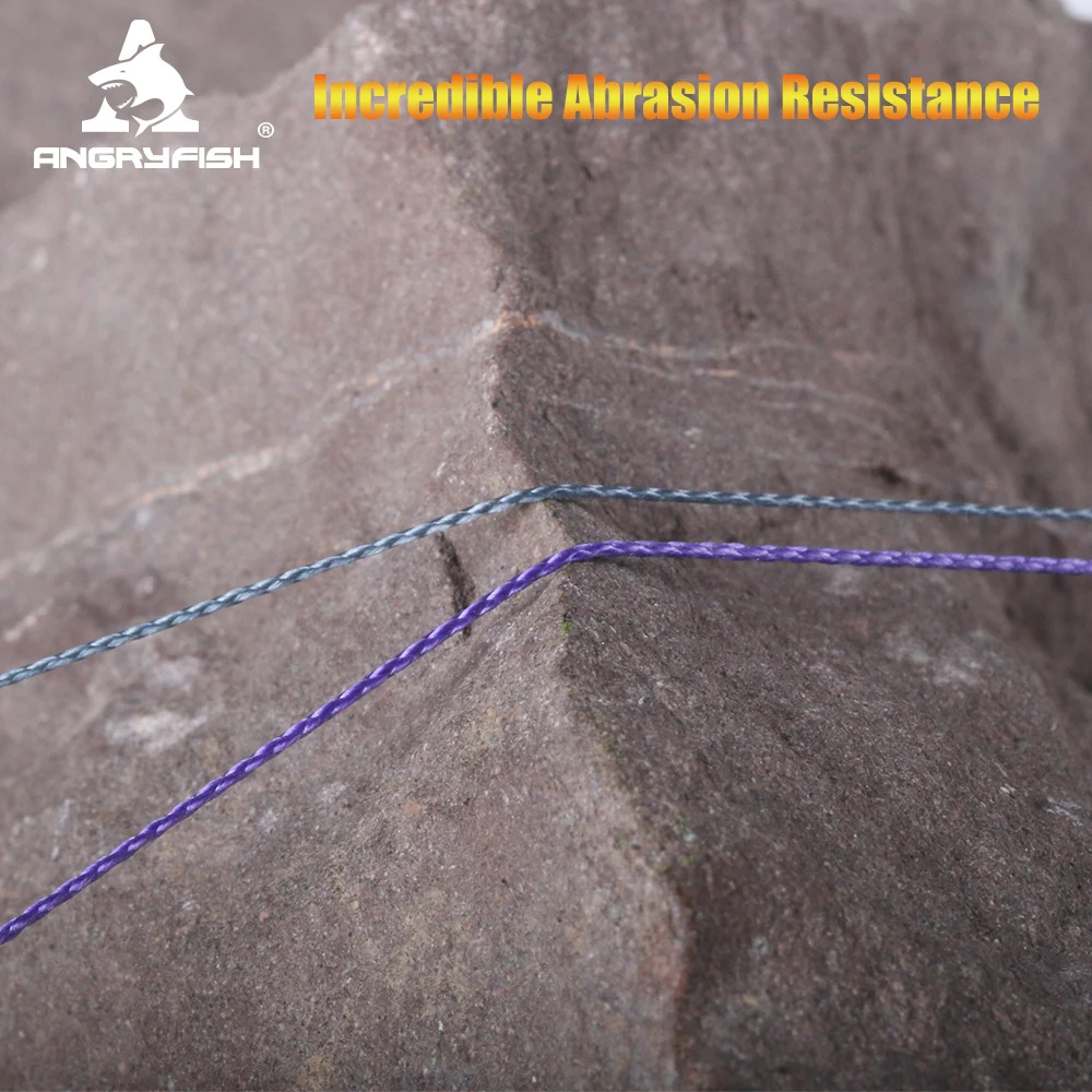 Angryfish-alambre trenzado Súper suave, línea de hundimiento de 4x114M, Material PE, multifilamento, línea de pesca de carpa - imagen 5