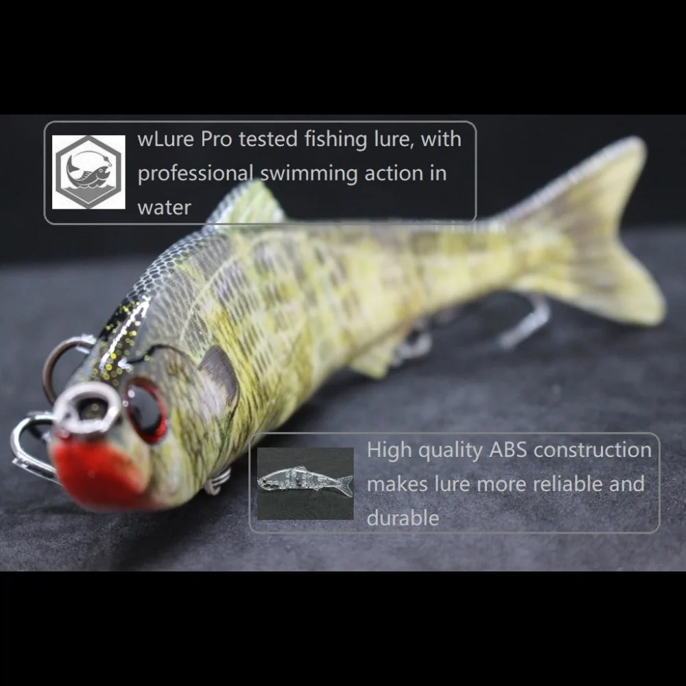 WLure-Señuelos de Pesca Swimbait, 152mm, 37,8g, 4 segmentos, cebo articulado, natación realista, hundimiento rápido, ganchos de calidad y embalaje HS4 - imagen 5