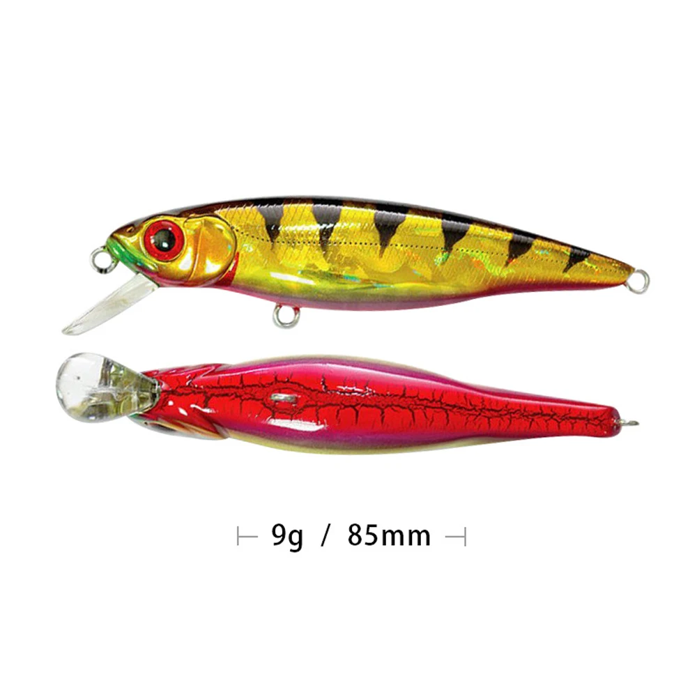 Señuelo de Pesca de calidad, cebo duro de plástico con ojos 3D, plantilla Artificial, Wobblers, Crankbait, 8,5 cm, 9,6g, 1 unidad - imagen 4