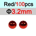 3.2mm Red 100pc