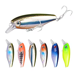 Señuelo de Pesca de 6,5 cm/7,5g, cebo duro de plástico con ojos 3D, plantilla Artificial, Wobblers, Crankbait, novedad