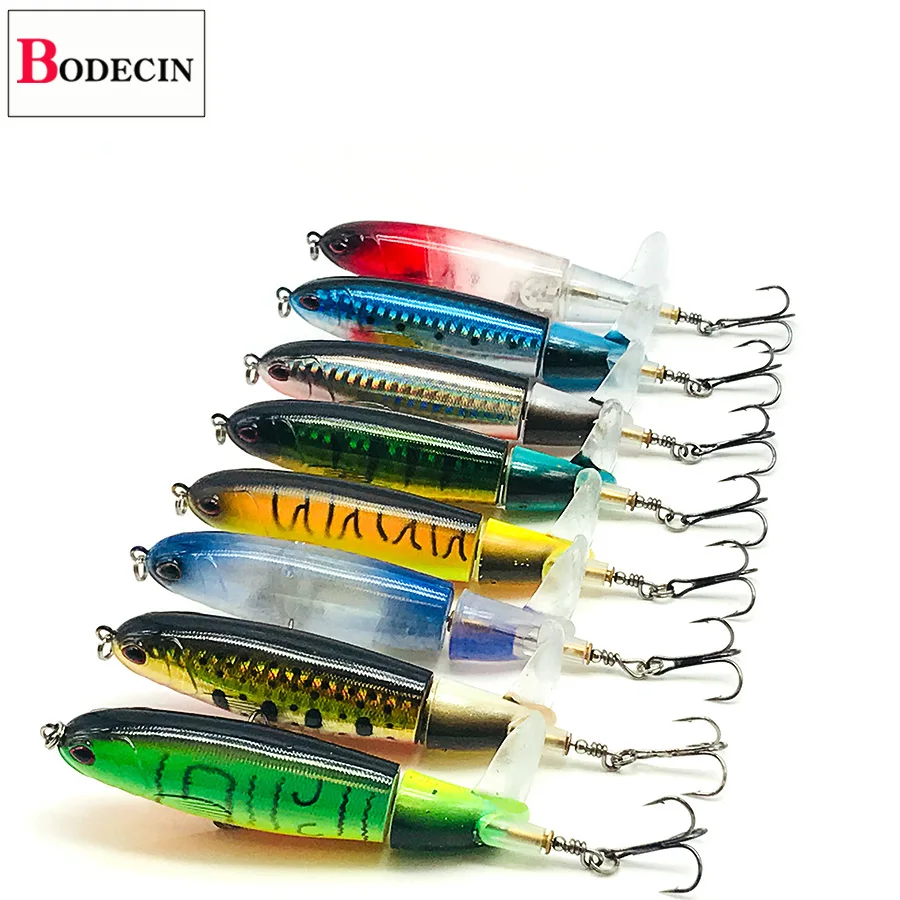 Superficie de cola giratoria suave de Plopper duro/falso/cebo Artificial para señuelo de pesca/Wobblers/aparejos/señuelos Whopper Popper Topwater - imagen 3