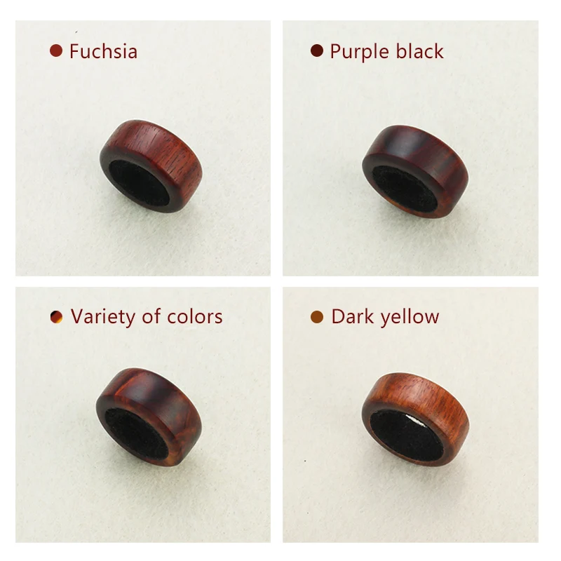 LINNHUE-tope de caña de pescar, anillo antideslizante de madera maciza, anillo redondo, rojo, Sándalo, caoba, sangre, 1 unidad - imagen 4