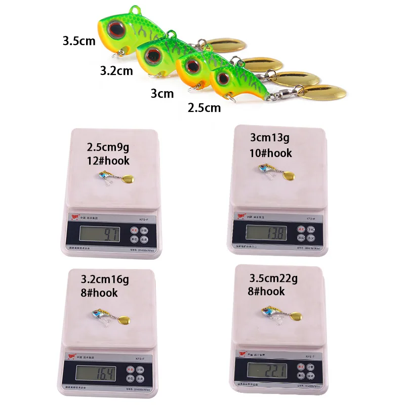 ¡Descubra el señuelo de pesca perfecto con colores vibrantes y mediciones precisas para una captura exitosa!