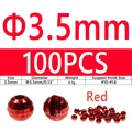 100PCS 3.5mm Red