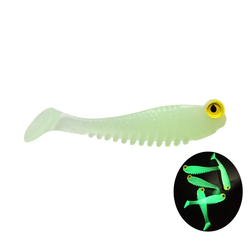 Señuelo de pesca suave, Wobbler para curricán, área de trucha, cebo de hundimiento con anzuelo de cabeza de plantilla, goma de plantilla, lubina, perca, 1,2G, 2,8G, 10 piezas - imagen 3