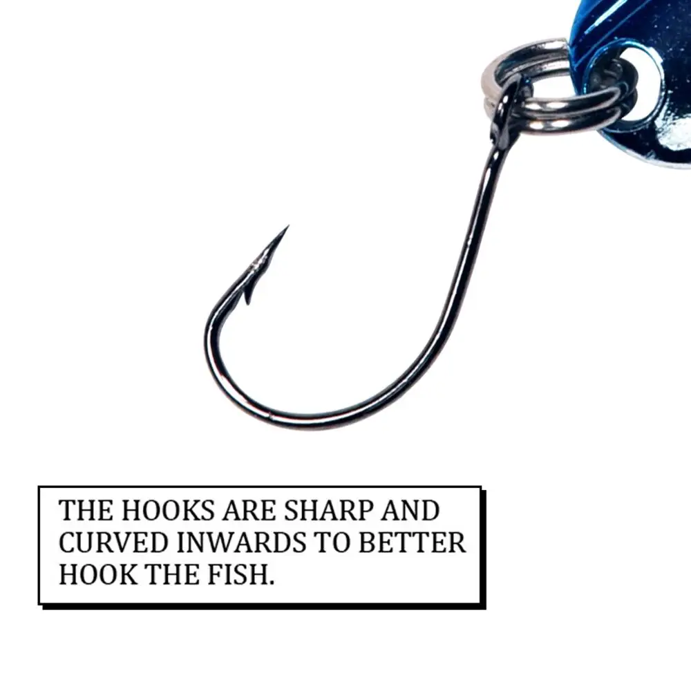 THKFISH-cerucharas de pesca, señuelos de trucha de Metal, 12 Uds., 2,8g, 3g, 3,6g, 5g, cebo duro pequeño, cuchara de pesca giratoria con un solo gancho - imagen 2