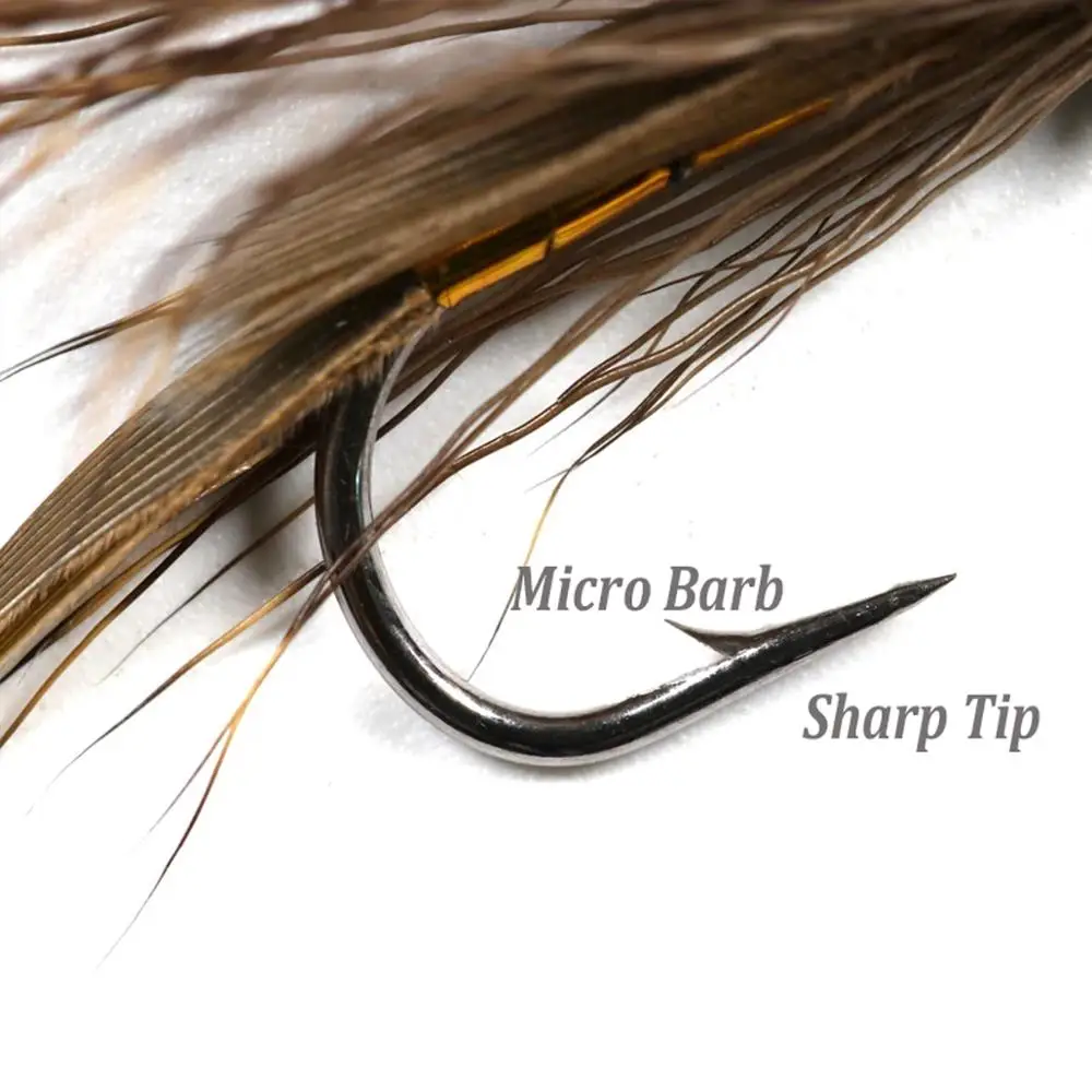 Wifreo 10 Uds Brown Muddler Minnow trucha pesca con mosca Streamer moscas tamaño # 6 con paquete de caja gratis - imagen 4