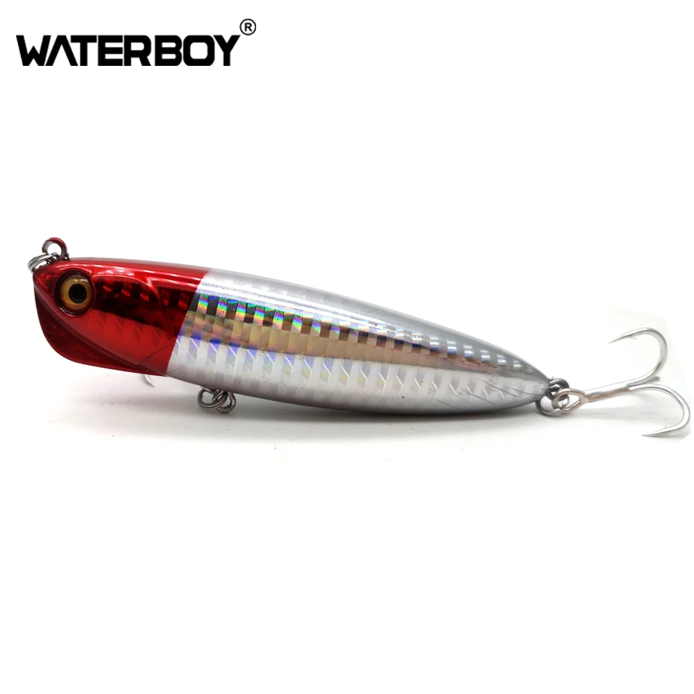WATERBOY-cebo de pesca de lápiz de 12 colores, 9cm, 18g, señuelo duro de hundimiento lento de fábrica, producto de alta calidad con gancho de mostaza - imagen 5