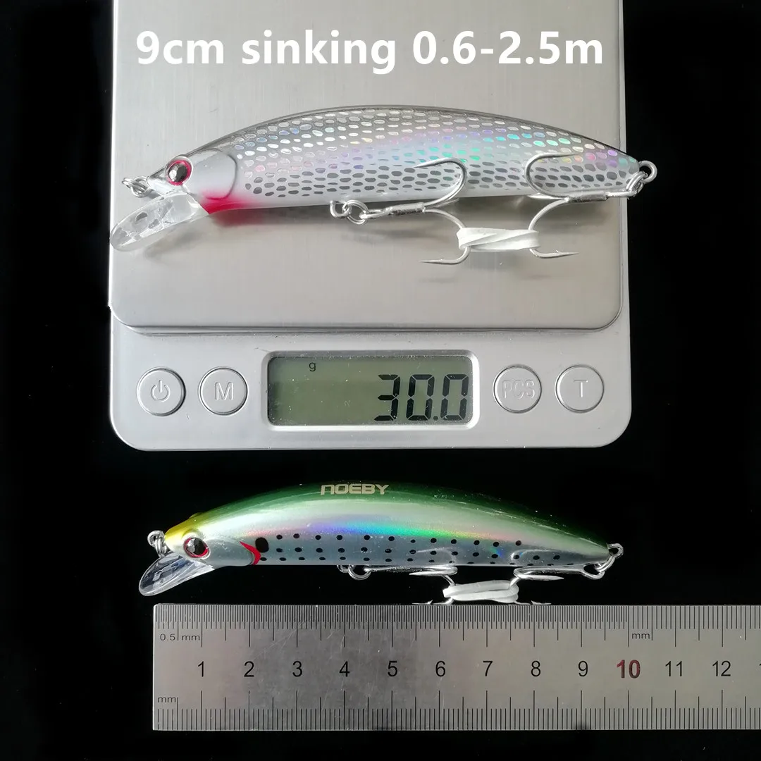 NOEBY Señuelos de Pesca de pececillos que se hunden, cebo duro de plástico Isca, aparejos de Pesca, 90mm, 29g, NBL9450 - imagen 2