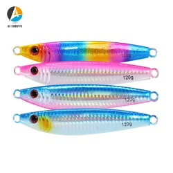 AI-SHOUYU 1 pieza nuevo señuelo de pesca con plantilla de Metal 120g 150g 200g señuelo de plomo de Jigging lento aparejos de pesca duros Jigging señuelo de pesca en el océano