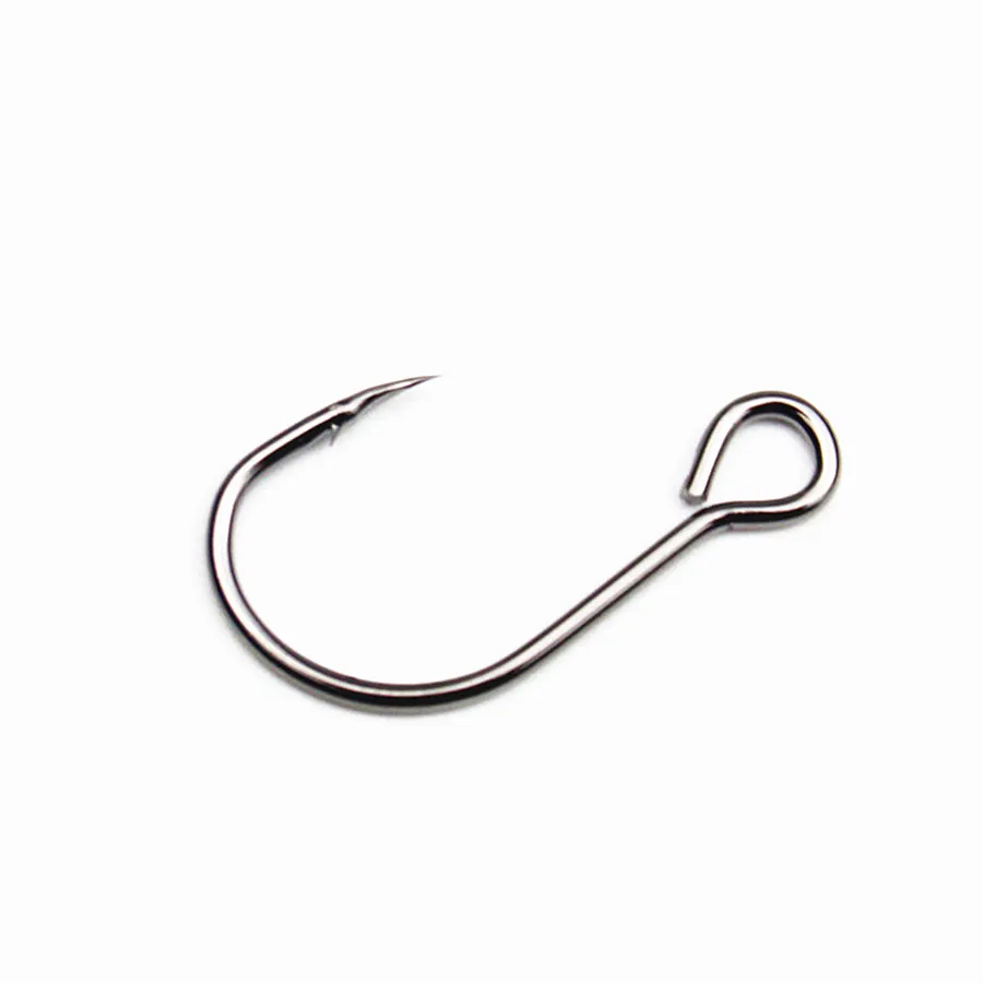 Swolfy-anzuelo de repuesto para señuelo de pesca, anzuelos de un solo pez, anzuelo en línea, tamaño grande 1 2 4 6 8 1/0 2/0, acero al carbono - imagen 2