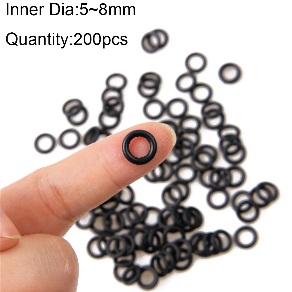 201 Uds. Herramienta de aparejo loco y anillos tóricos de gusano, herramienta de anillo loco, cebos de pesca de gusano loco, aparejos de aparejos neko para pesca de lubina - imagen 2