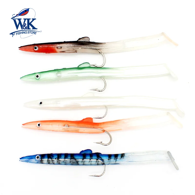 Señuelo de pesca Anguila Shad de 10 cm, 10 Uds., cebo blando de 2,5 g con anzuelos afilados, juego para pesca de lubina, Compatible con aparejo y plomo Sof - imagen 4