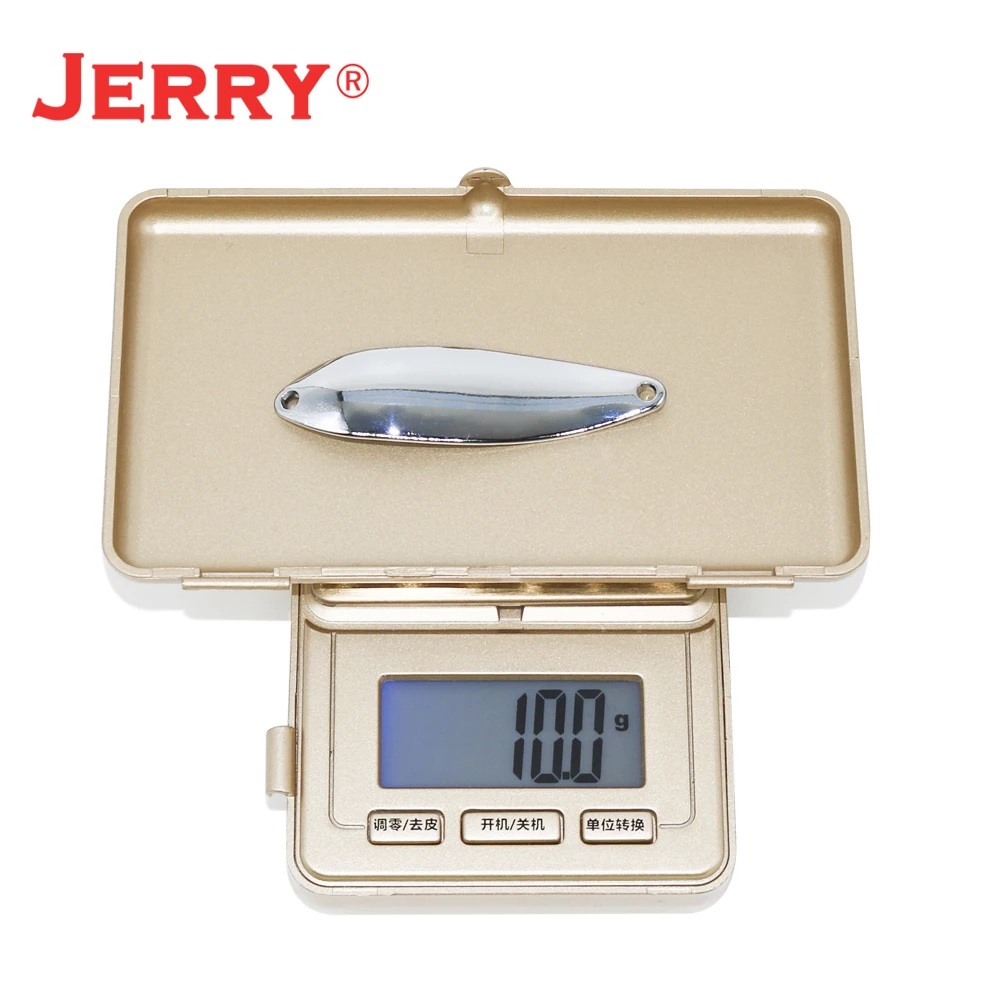 Jerry JD-Señuelos de Pesca con cuchara en blanco sin pintar, luces para trucha, Lucio, adorno de latón, señuelos duros, Spinner Artificial, cebos para Pesca y lago, 10g - imagen 4