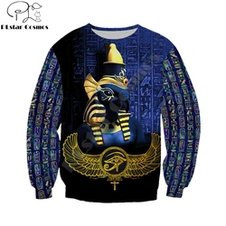Sudadera con capucha 3D Horus egipcio hombre Harajuku unisex otoño