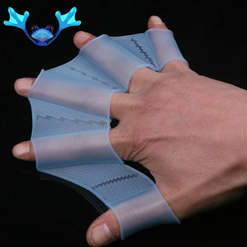 Guantes de banda para dedos de natación, fajas de silicona tipo RANA, aletas de mano para nadar, manoplas de banda para dedos, paleta para deportes acuáticos - imagen 3