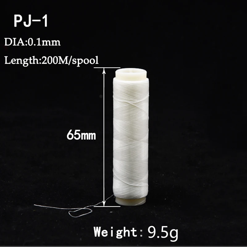 Carrete de hilo elástico de nailon de alta resistencia, PJ1-5 Invisible, cebo de poliéster, línea flotante, señuelo de pesca de mar, accesorios de aparejos de alambre, 1 ud. - imagen 4
