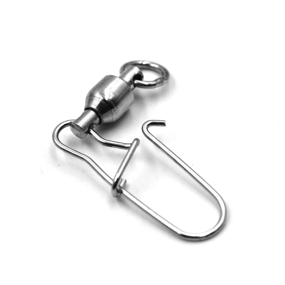 MNFT 12 Uds. Accesorios de pesca giratorios a presión de acero inoxidable Terminal de anillo sólido aparejos conector aparejo 0 #   -8 #   Opcional - imagen 3