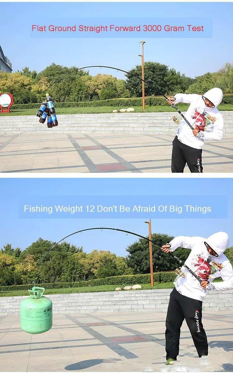 Caña De pescar De carbono, cañas De señuelo De fundición giratoria, fuerte, Lei, Qiang, XH, Canna Da - imagen 2