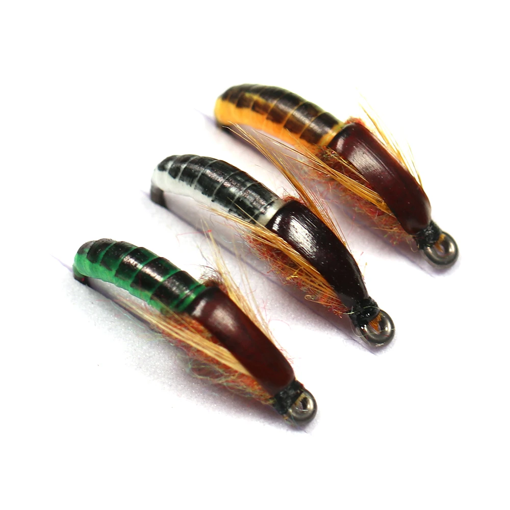 ICERIO-señuelo de pesca de trucha, Mosca, ninfas, Scud, con púas, 6 uds. - imagen 5