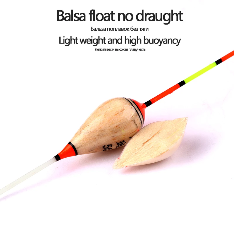 Flotador de pesca de agua dulce + 1 tubo de regalo, boya de agua dulce Balsa Bobber Vertical, aparejos de alta calidad, 1 ud. - imagen 2