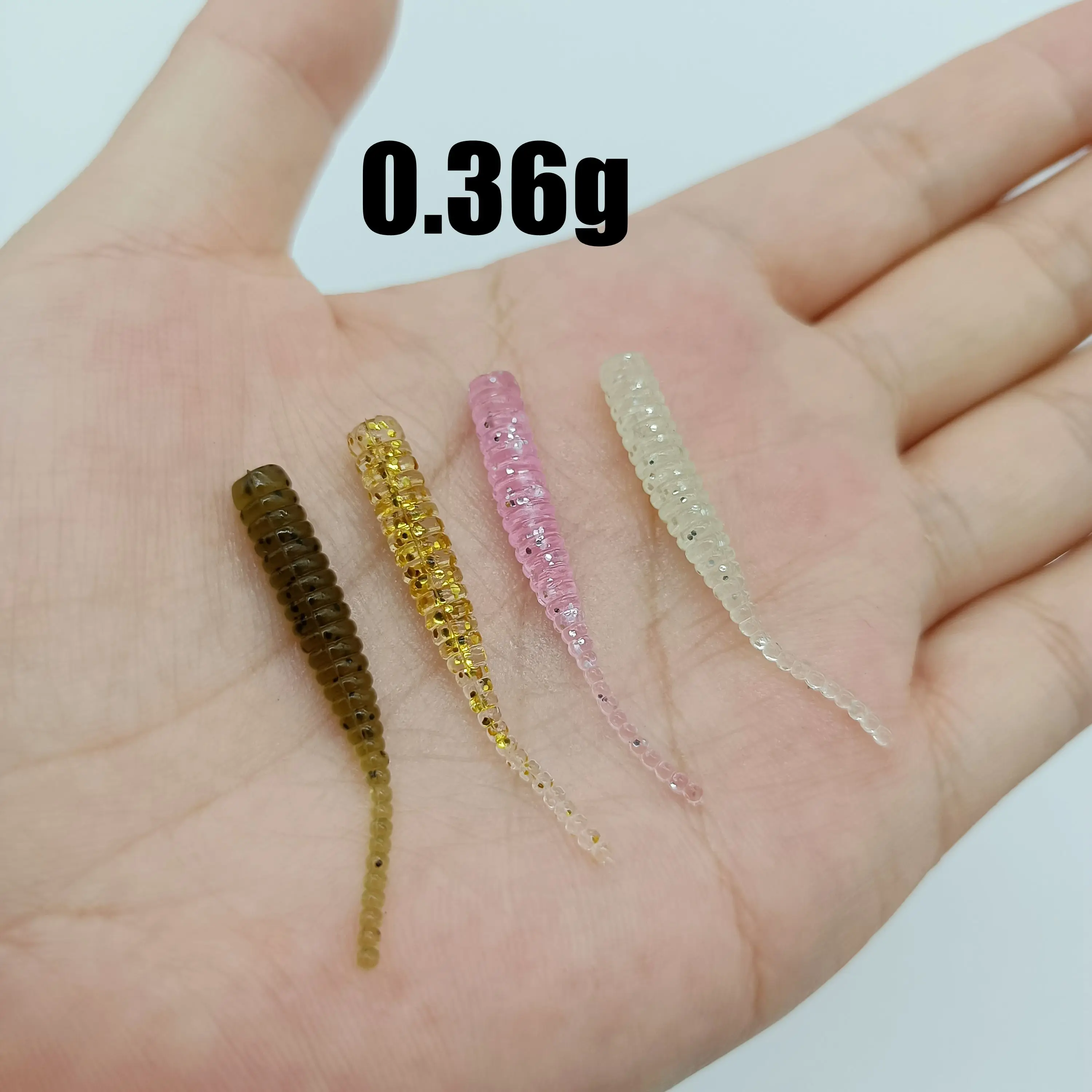 DUODUOYU 20 unids/lote AJING señuelo suave Rockfish Señuelos de Pesca 0,36g/40mm MINI cebo Artificial Swimbaits Jig señuelo Wobber gusano aparejos - imagen 2