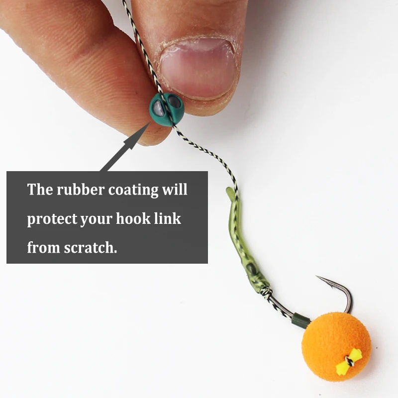 20 piezas reutilizable Split Shot peso de plomo recubierto de goma Splits Sinker 1B 2B 3B Terminal de pesca de carpa accesorios de aparejos de pesca - imagen 5