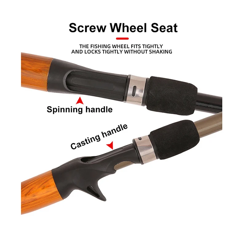 Caña de pescar telescópica de sección corta para todas las aguas, señuelo portátil de carbono, 1,3 M/1,6 M/1,8 M X578G, 38CM - imagen 5