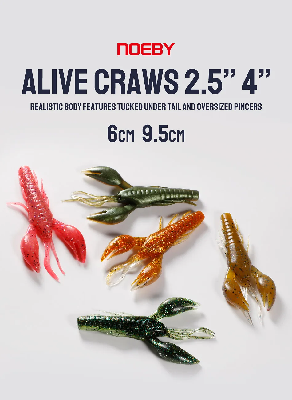 Experimente el cebo realista de cangrejos de río con características realistas para una pesca efectiva