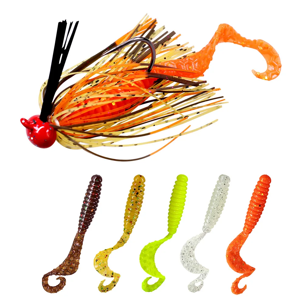 THKFISH-SEÑUELOS blandos de pesca, cebos artificiales gruesos de silicona para agua dulce, gusanos para pesca de carpa, 30 piezas, 55mm, 65mm, 75mm - imagen 4