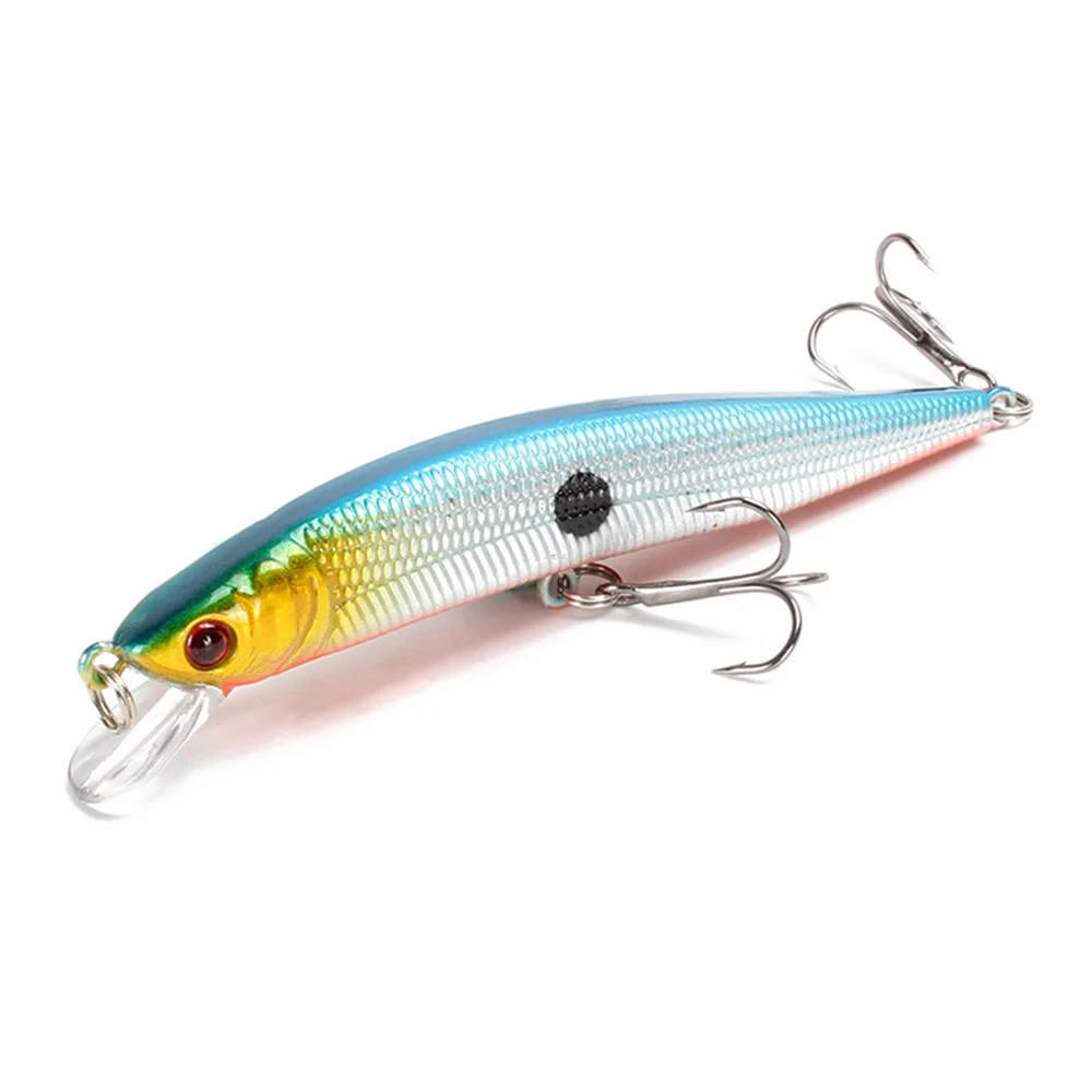 Señuelo de Pesca flotante para pececillos, cebo Artificial de plástico duro, Wobbler, para trucha y lubina, aparejos de Pesca, 10cm, 8,3g, 1 ud.