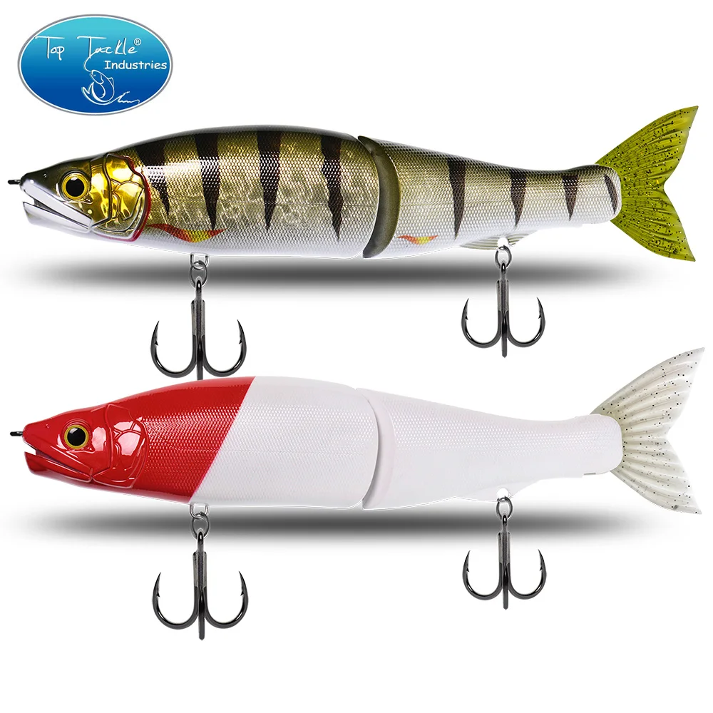 CF LURE 11,9/13,2 pulgadasWobbler Señuelos de pesca articulados cebo de deslizamiento duro flotador de cola suave tobogán Swimbait aparejos de pesca de lubina - imagen 5
