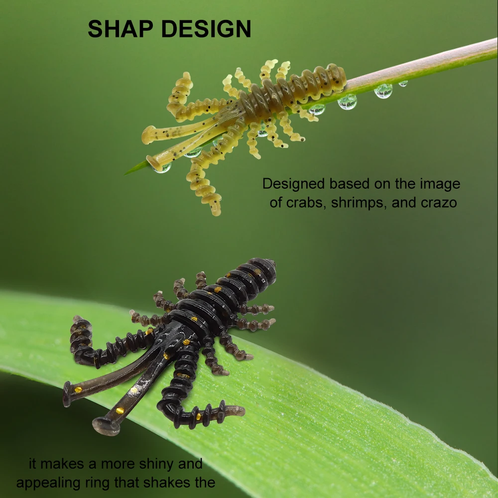 KESFISHING Mosya Camarón 35mm cebos de alta calidad para trucha Pike perca Pesca silicona Artificial suave Señuelos de Pesca - imagen 4