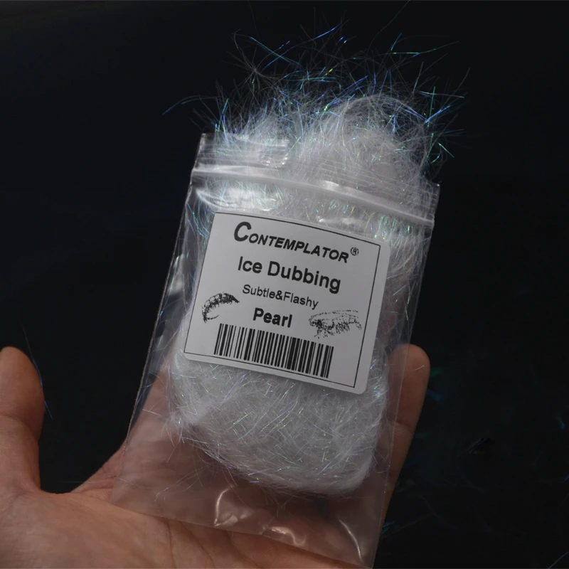 Dispensador de dobladillo de hielo para camarones Caddis, materiales de atado de moscas, Prisma nacarado sutiles y llamativos, fantástico todo alrededor, 3 bolsas - imagen 4