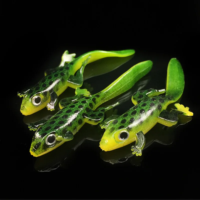 Simulación de pesca salamandra gigante señuelo suave cebo Artificial lagarto cebos de silicona 7,5 cm/3g lote 3 piezas venta - imagen 3