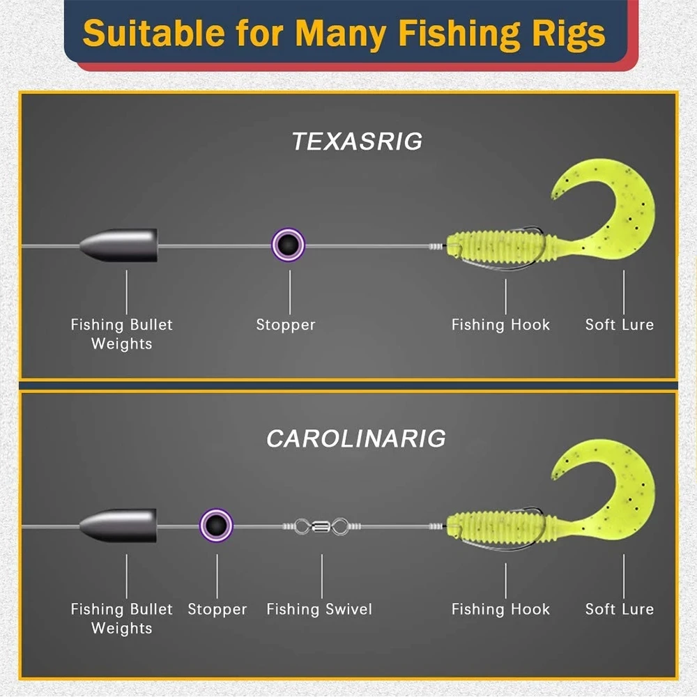 10 Uds pesca pesas de plomo 3,5g 5g 7g 10g 14g 20g de bala de plomo pesca abordar Accesorios - imagen 4