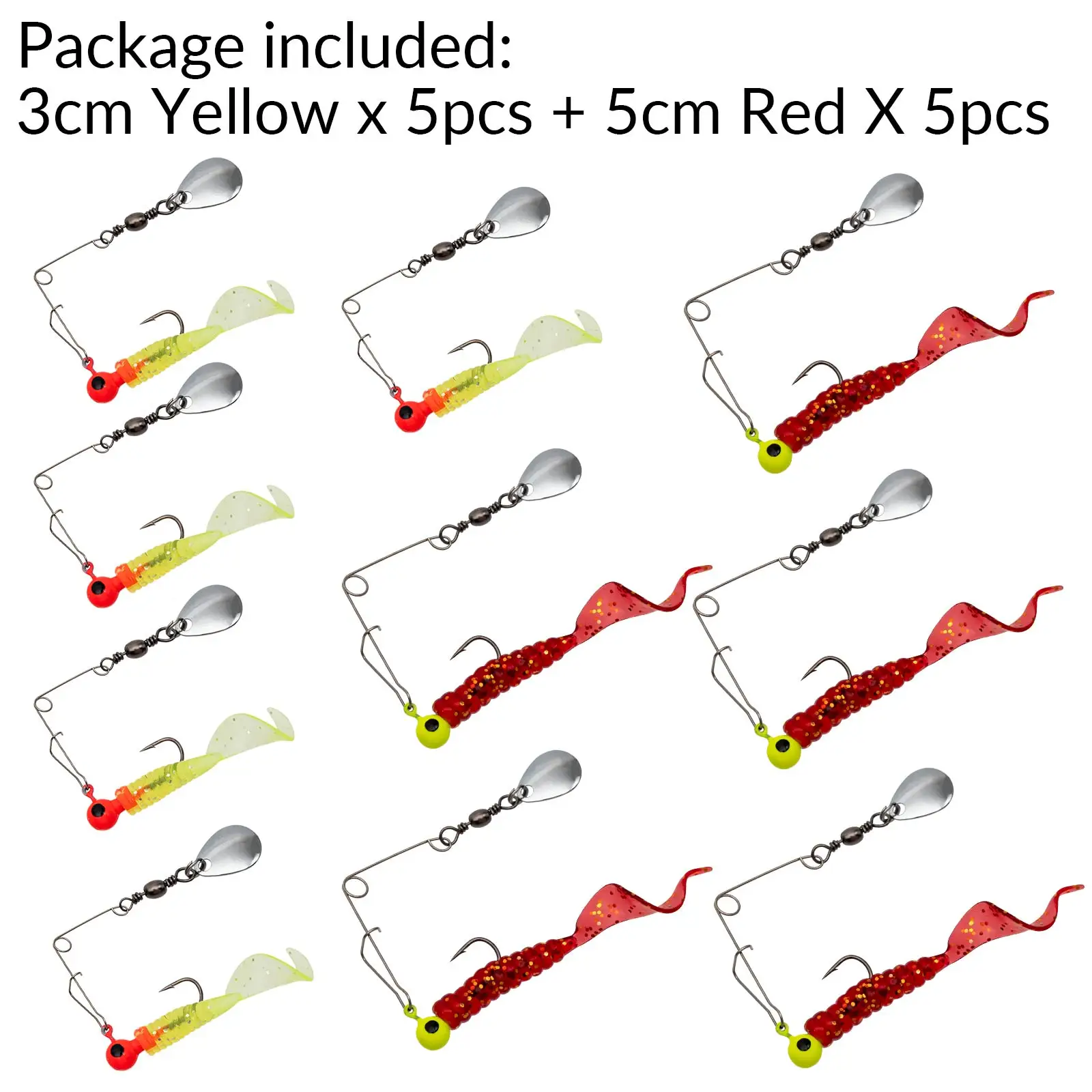 5pcs yellow 5pcs red