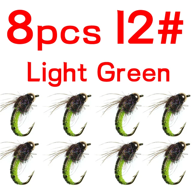 8pcs L green size 12